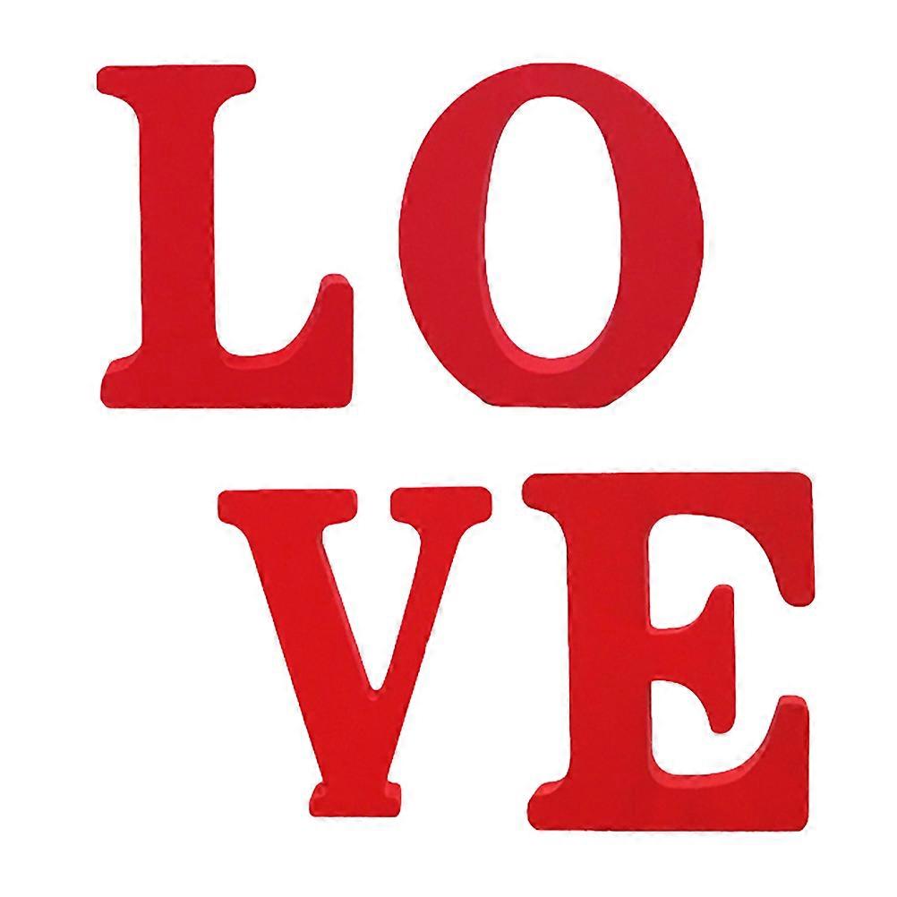 Red LOVE Sign for Home Decor Made of Plastic Ideal for Weddings Engagements and Birthdays
