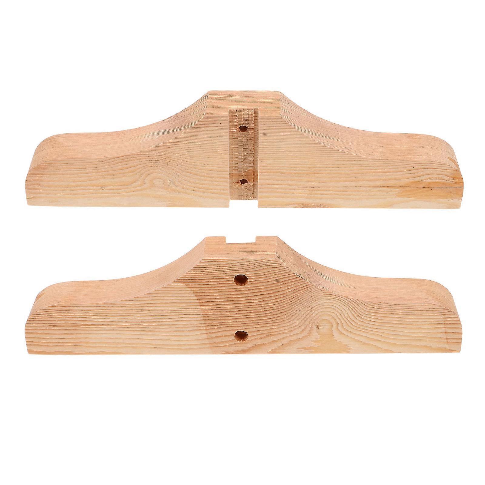 Space Partitioning Wooden Room Divider Stand Japanese Style Hotel Use Wood Material 31.00X8.50X3.50CM Stable Base 2Pcs