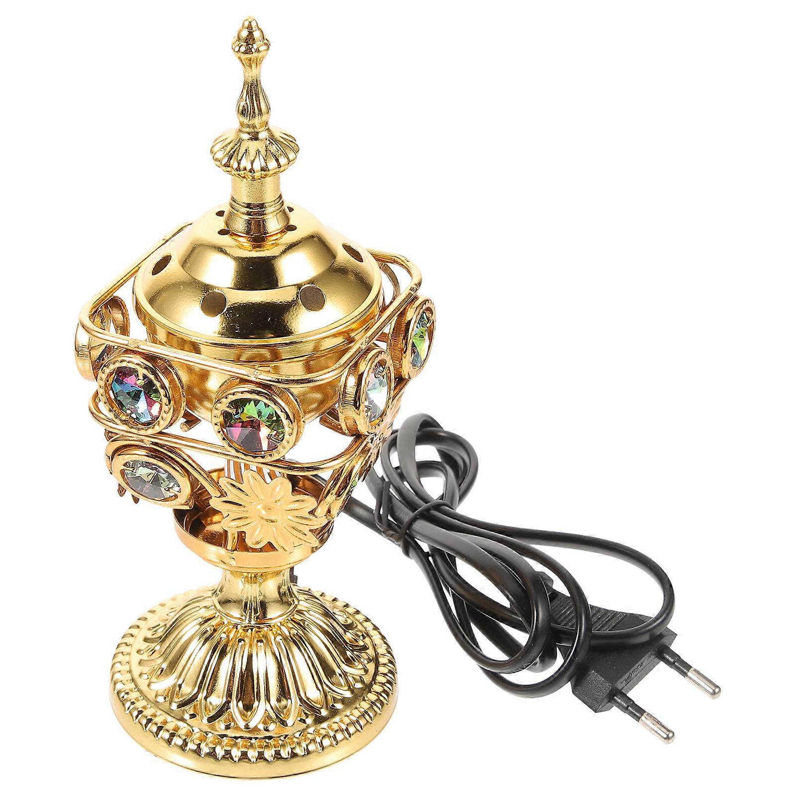 Compact Metal Aromatherapy Holder Golden Color For Adults Easy To Use Plug-In Operation 19.00X7.50X7.50CM 1Pack