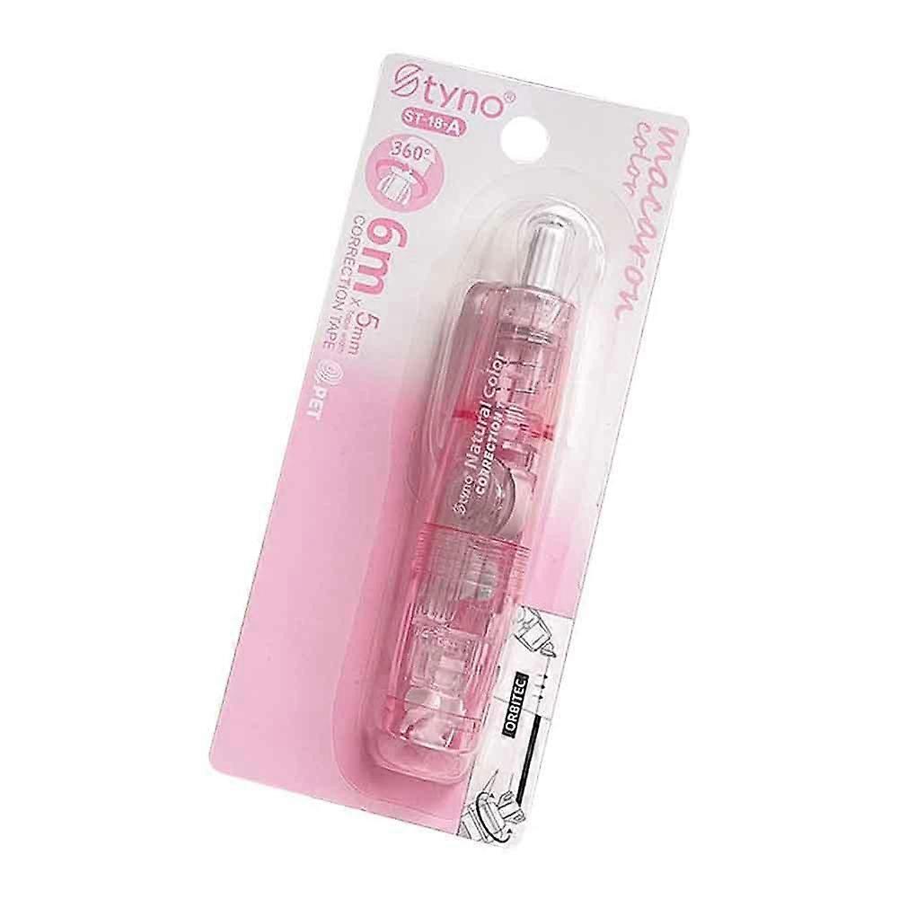 Press Correction Tape School Supplies Interchangeable Shape Core V5k2 Model Rose Color Large Capacity 1 Pack