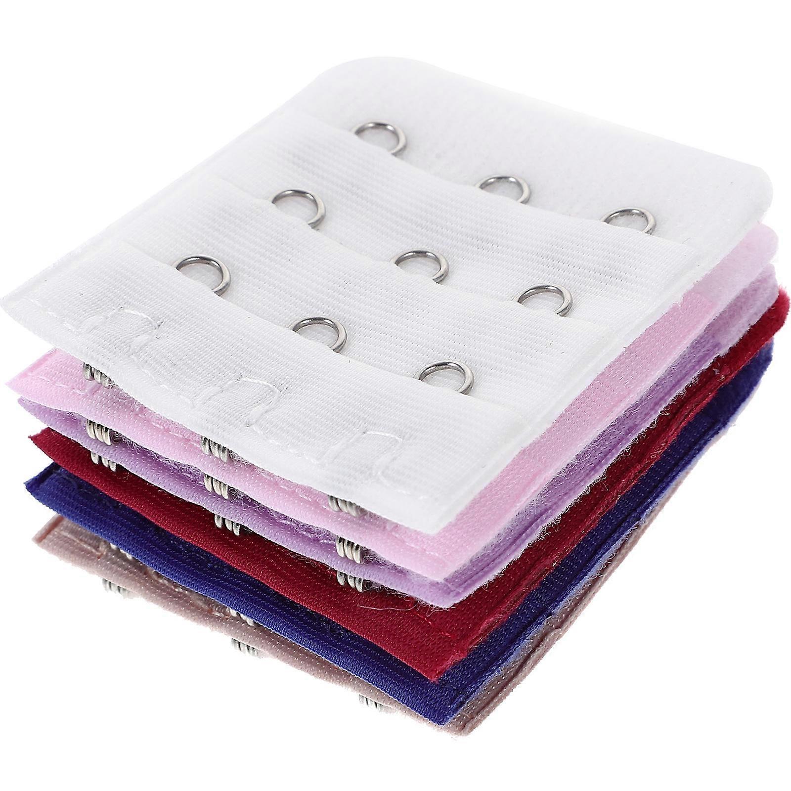 Brassiere Extension Hook Easy to Wash Weight Gain Nylon 3 Hooks 3 Rows 10Pcs