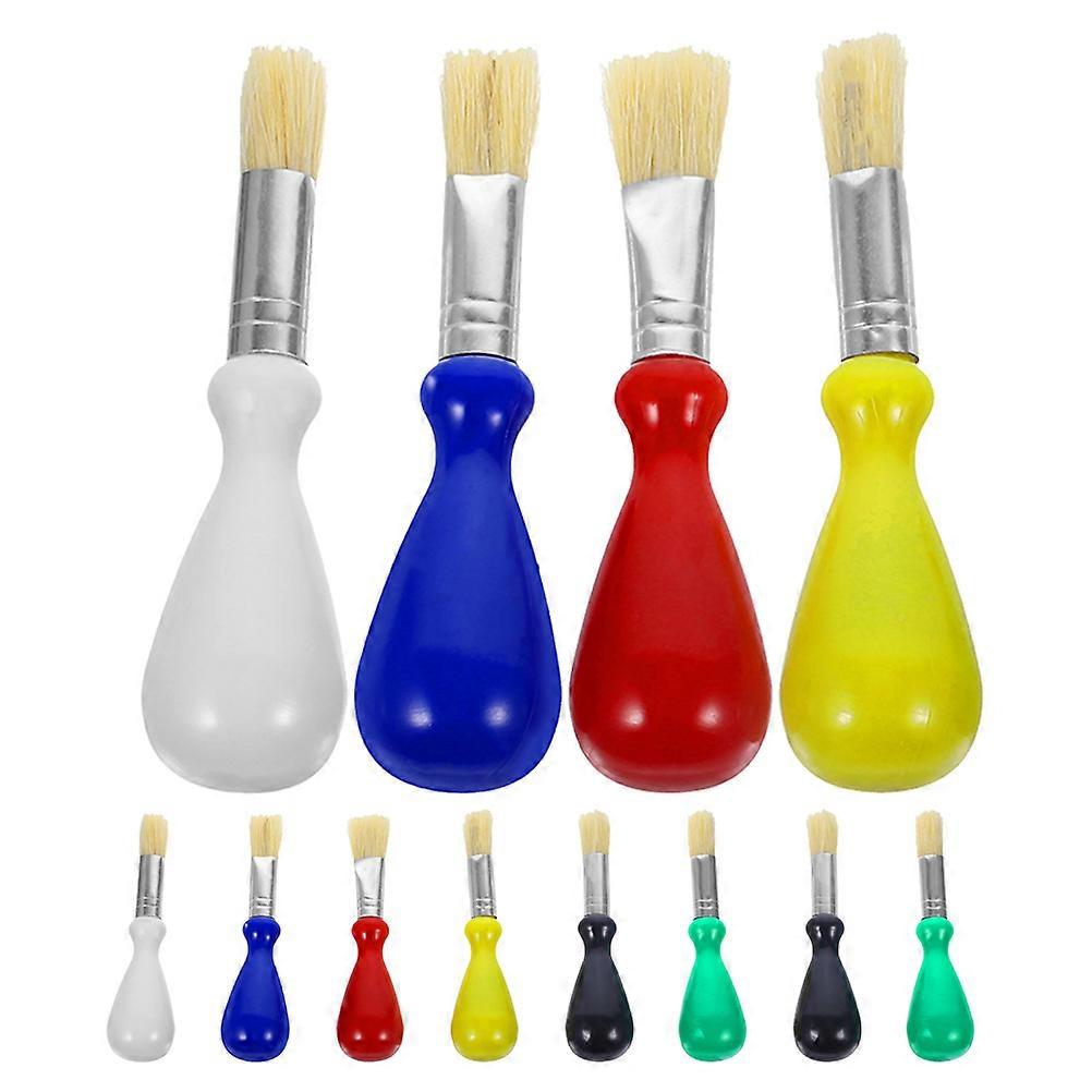 子供アートツールをペイントするためのブラシさまざまなブラシ形状アルミニウムプラスチックプロのアーティストアートクラス12個