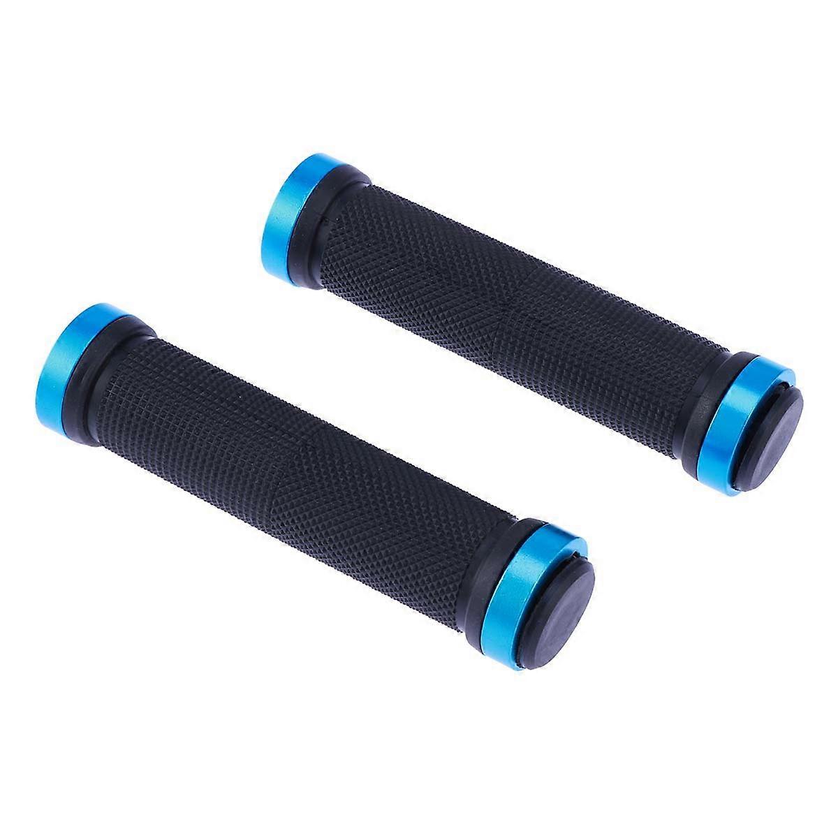 Blue Mountain Bike Handle Sleeve Set with Double Lock Plastic and Aluminum Alloy Antiskid Design for Comfortable Rides