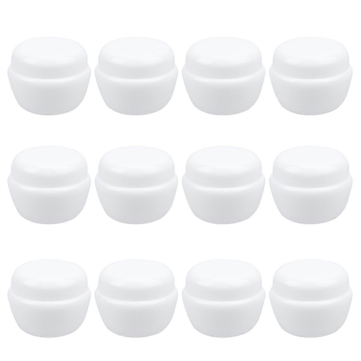 White Plastic Cream Jars with Sealed Lids for Storage Use Beautiful Mushroom Shape 30g