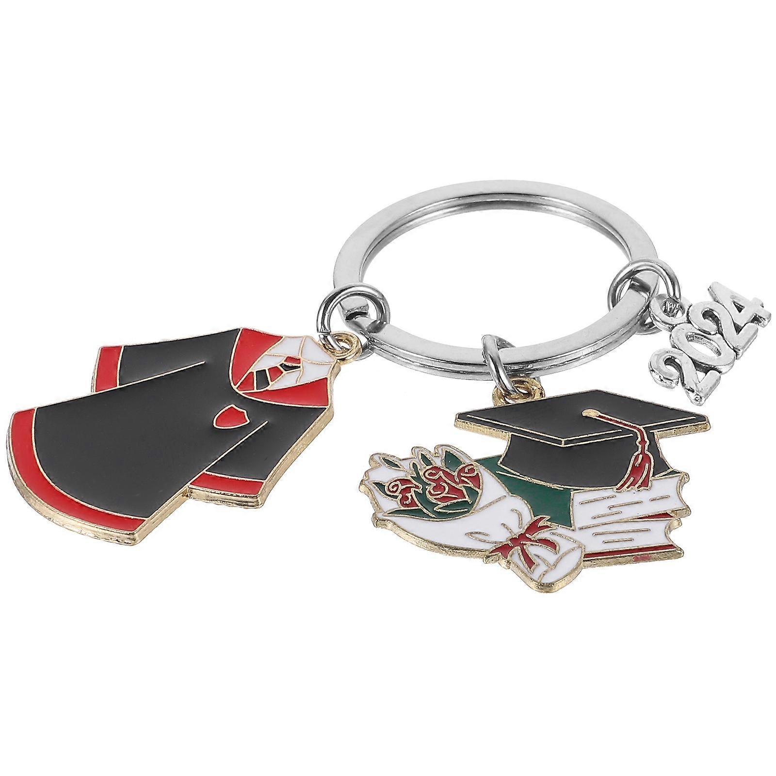 Graduation Keychain Favor in Zinc Alloy for Decoration Use Multicolor 2024 Class Gifts