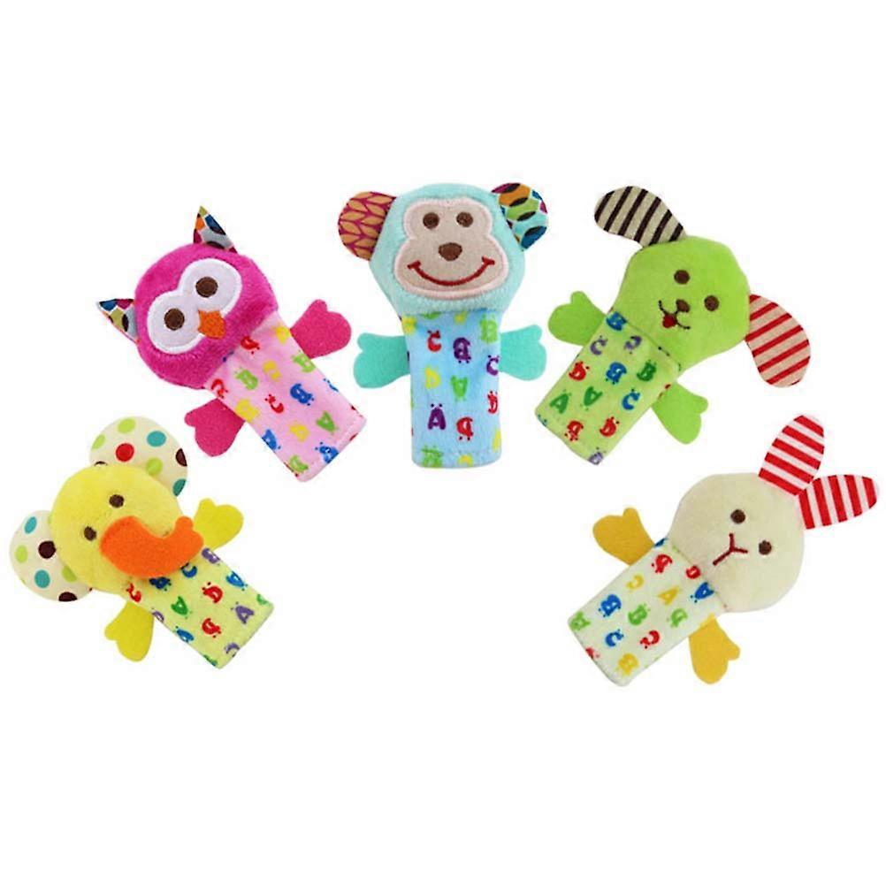 5pcs Plush Animal Finger Puppets for Kids Playing Soft and Durable 3 inches