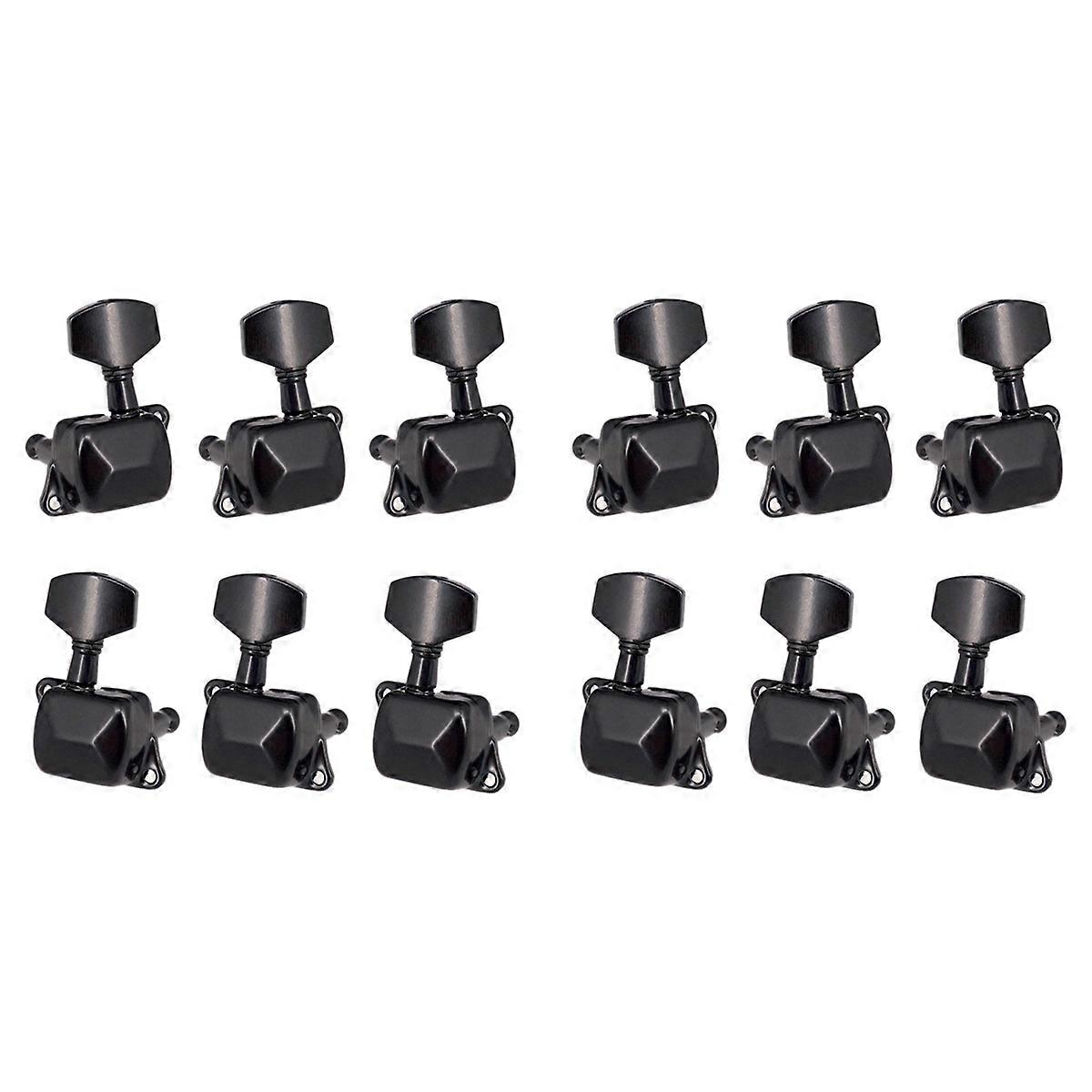 2X Guitar Tuning Pegs Machine Heads Tuning Keys Semi Closed String Tuning Pegs Guitar Accessories