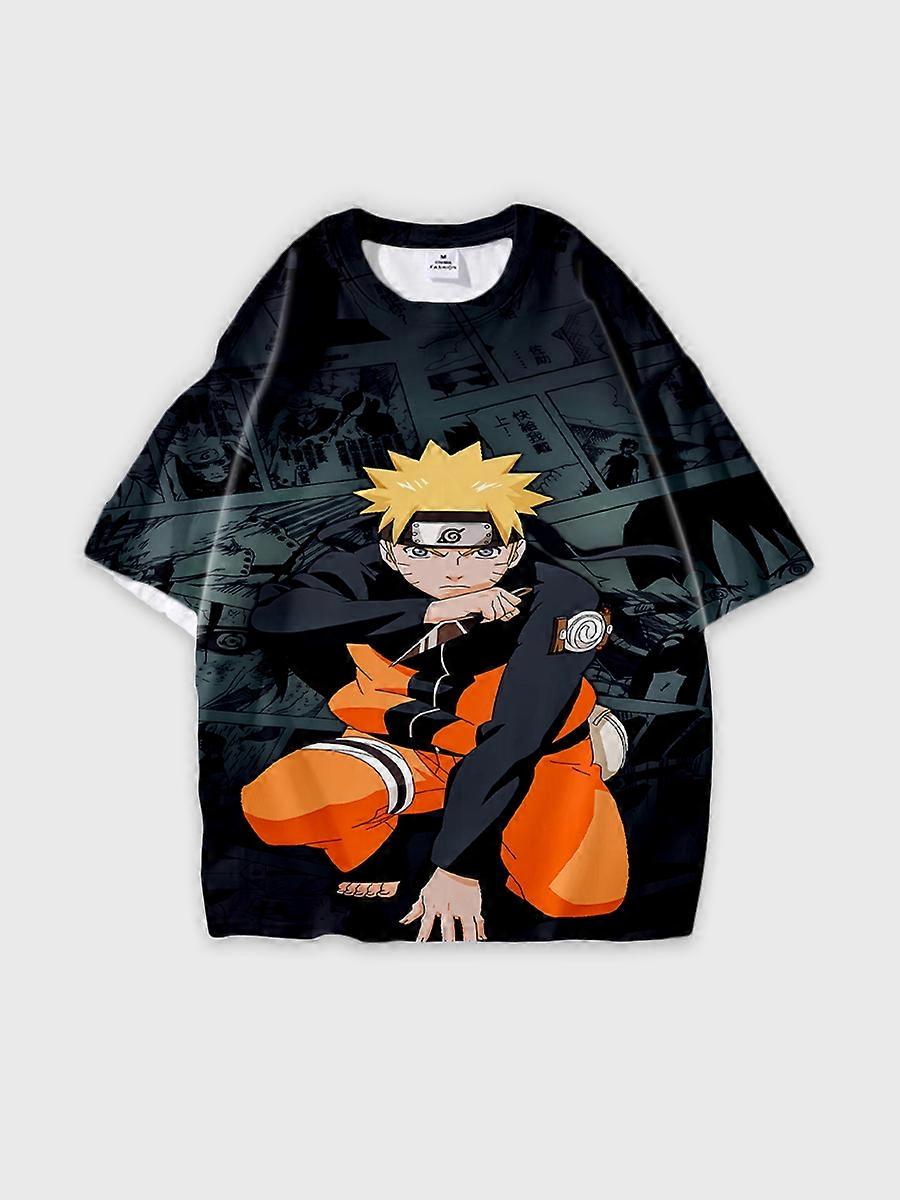 T-shirt round neck Role Pattern loose short sleeve C2304