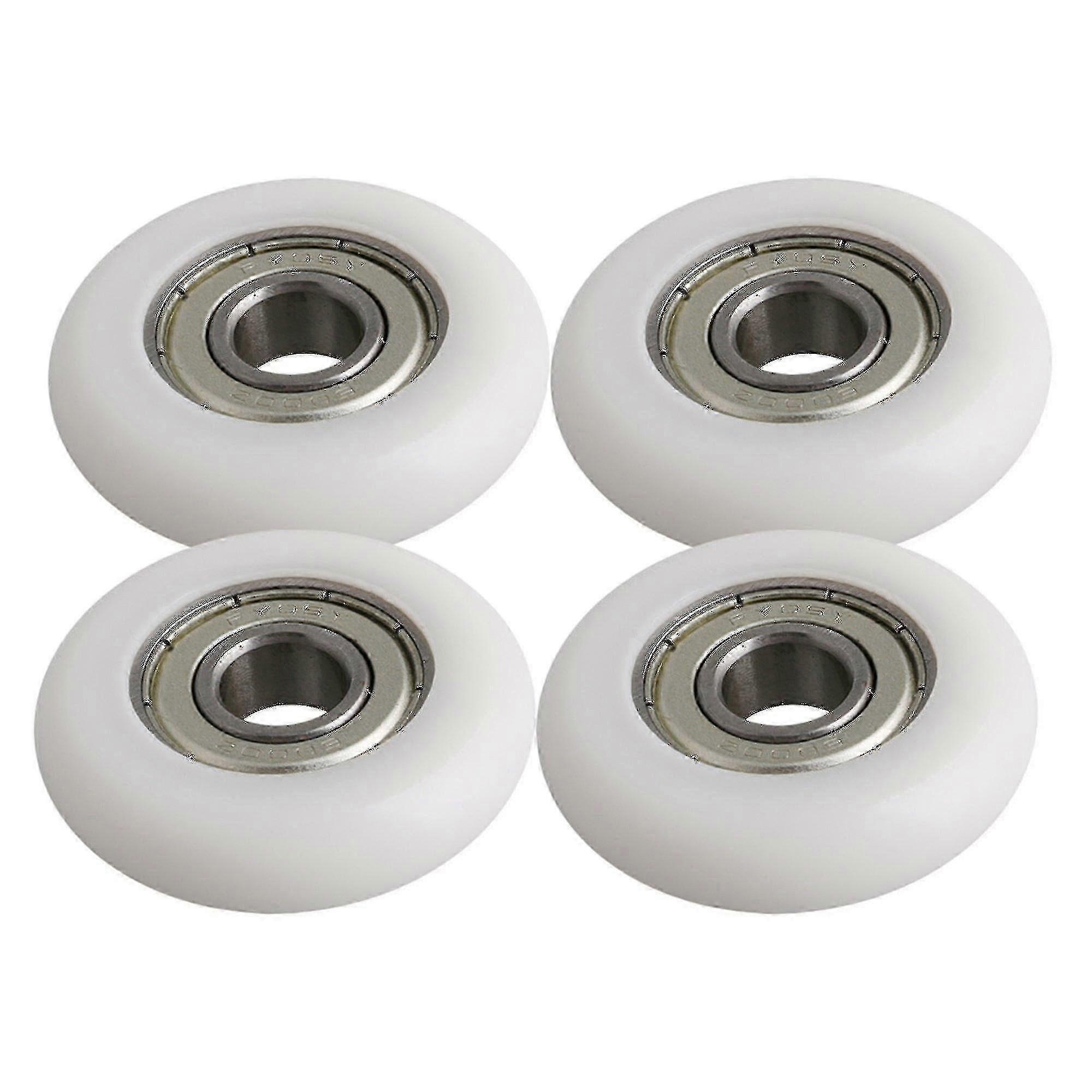 4 قطع عجلات بكرة بلاستيكية 83 كجم حمولة 10x40x10mm أبيض hwy