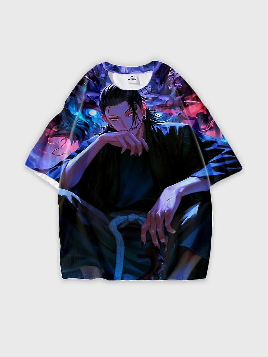 T-shirt round neck Character Pattern loose short sleeve P541