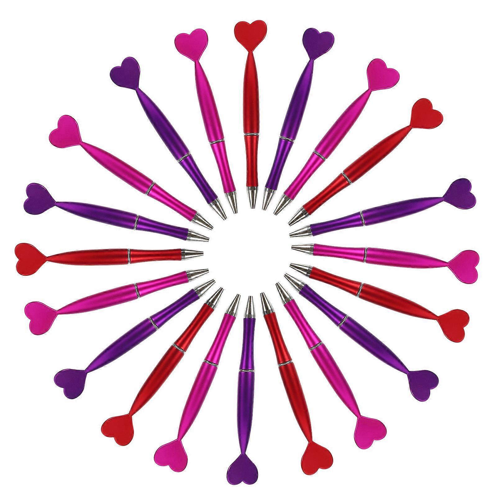 Valentine Day Supply Heart Shape Ballpoint Pen For Students Writing Studying Assorted Color 48Pcs