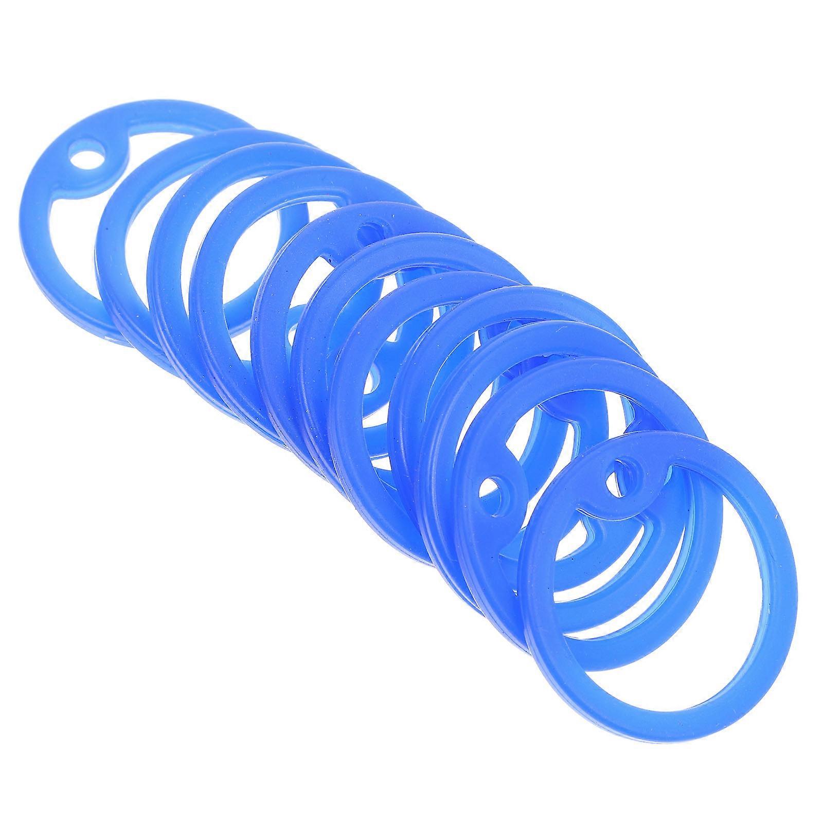 Blue Silicone Pet Tag Silencers for Comfortable Noise Reduction 15pcs Fits Most Sizes