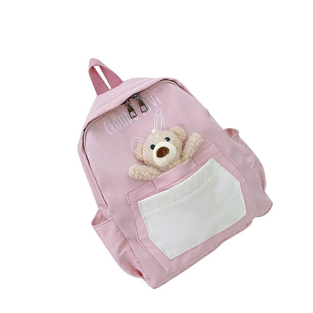 Childs Backpack Bear Shape Pink 30X25CM Storage Carrying Books 1Pack