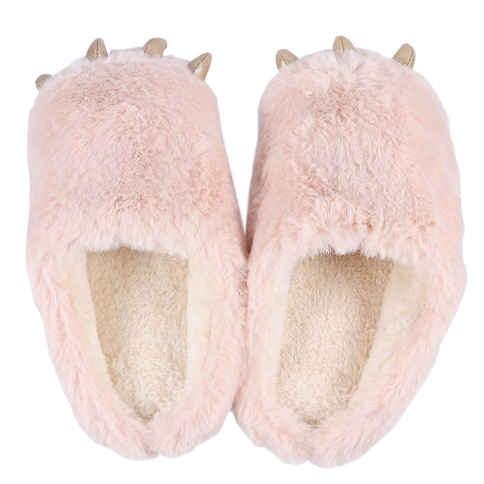 Cute Cartoon Children Slippers For Indoor Outdoor Use In Warm Pink Color With Anti-slip Function 1 Pair