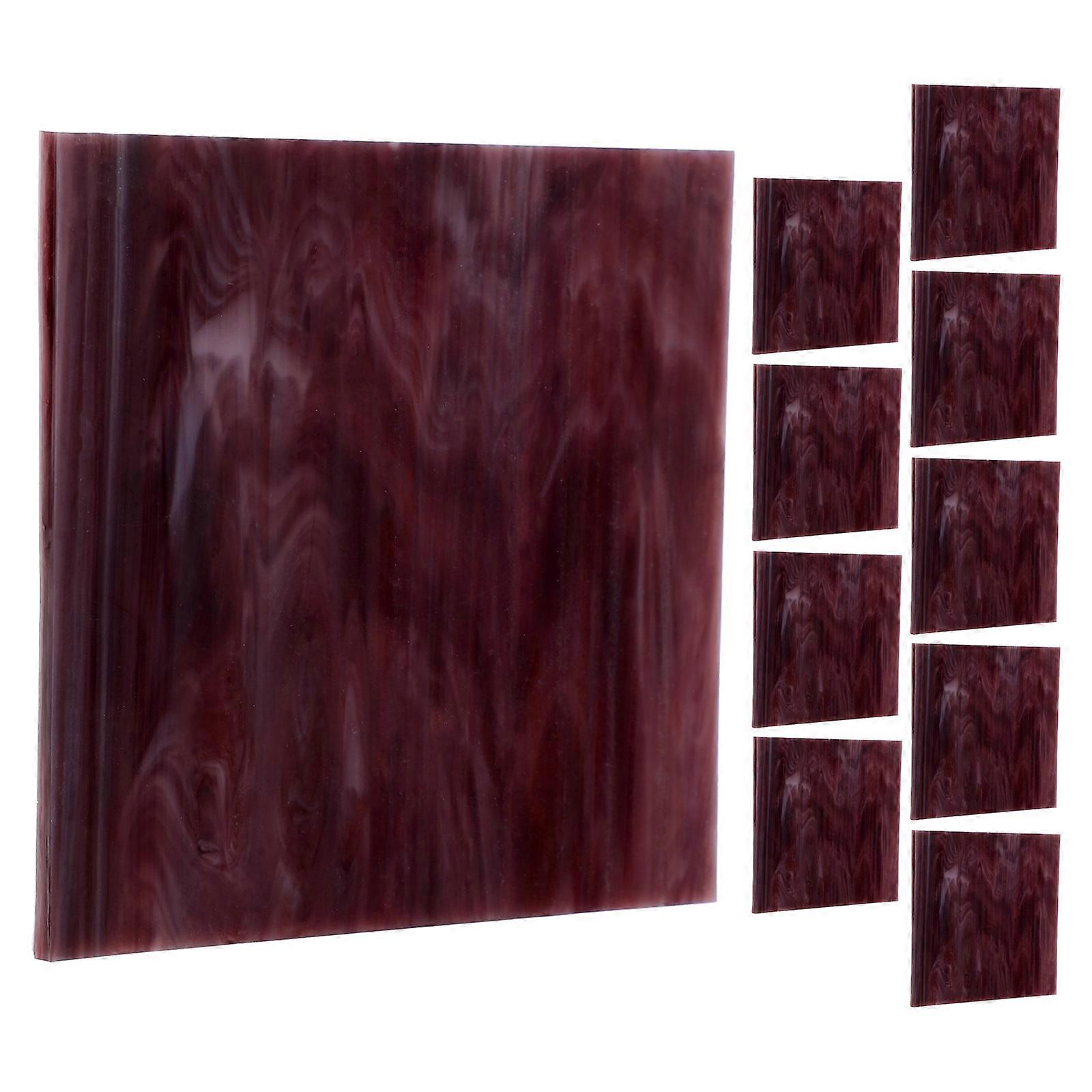 10pcs Stained Glass Sheets for Art Crafts Mosaic Projects and Glass Crafting