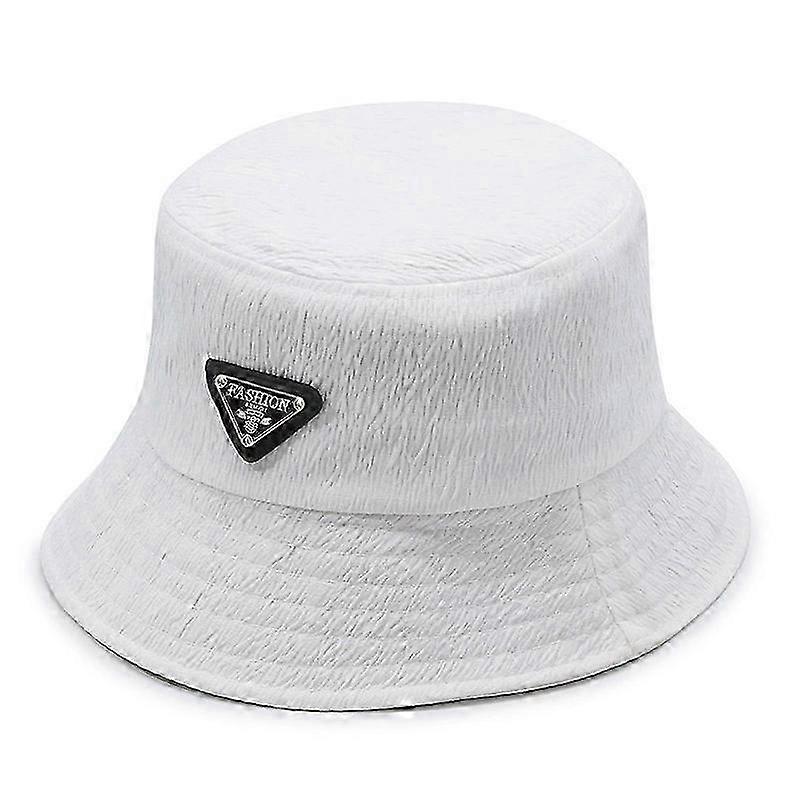 Tyylikäs kolmion muotoinen logo aurinkoa suojaava ämpärihattu ulkoiluun ja vapaa-ajan käyttöön