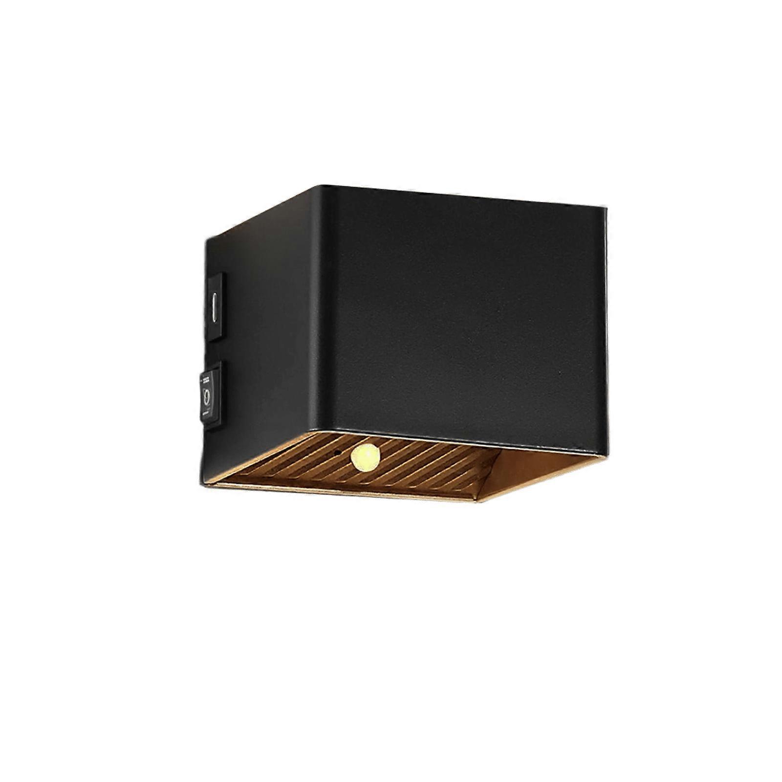 5W Charging Induction Wall Light - Black - Warm Light