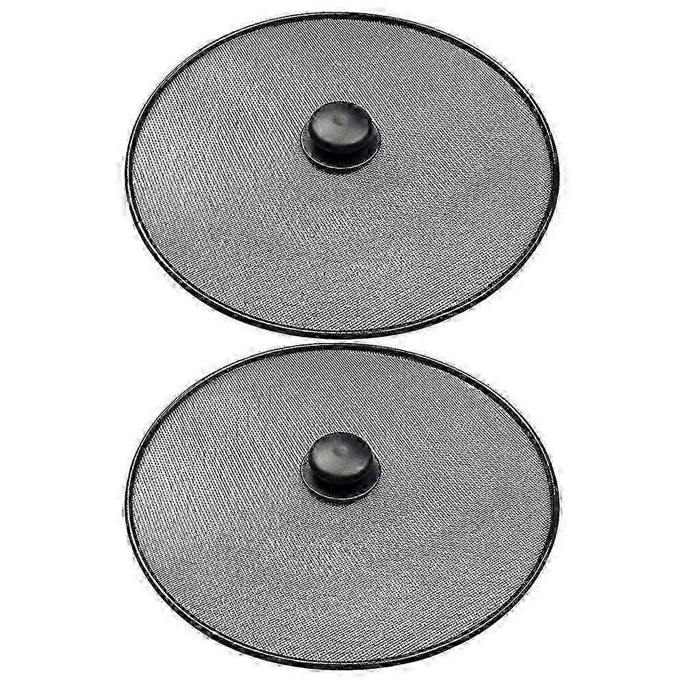 2pcs Black Splatter Screen Grease Guard 29x29cm for Fry Pan & Pot