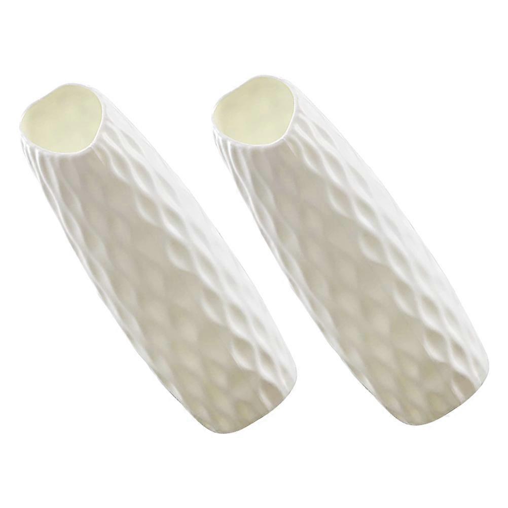 2pcs Plastic Flower Vase Desktop Flower Arrangement Vase Modern Home Decoration