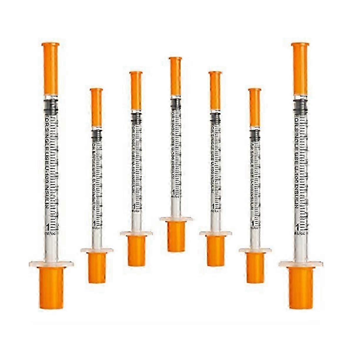 50Pcs/Pack 1ML Syringe with 30G (8Mm Long) Lab Supplies Individually Sealed Package