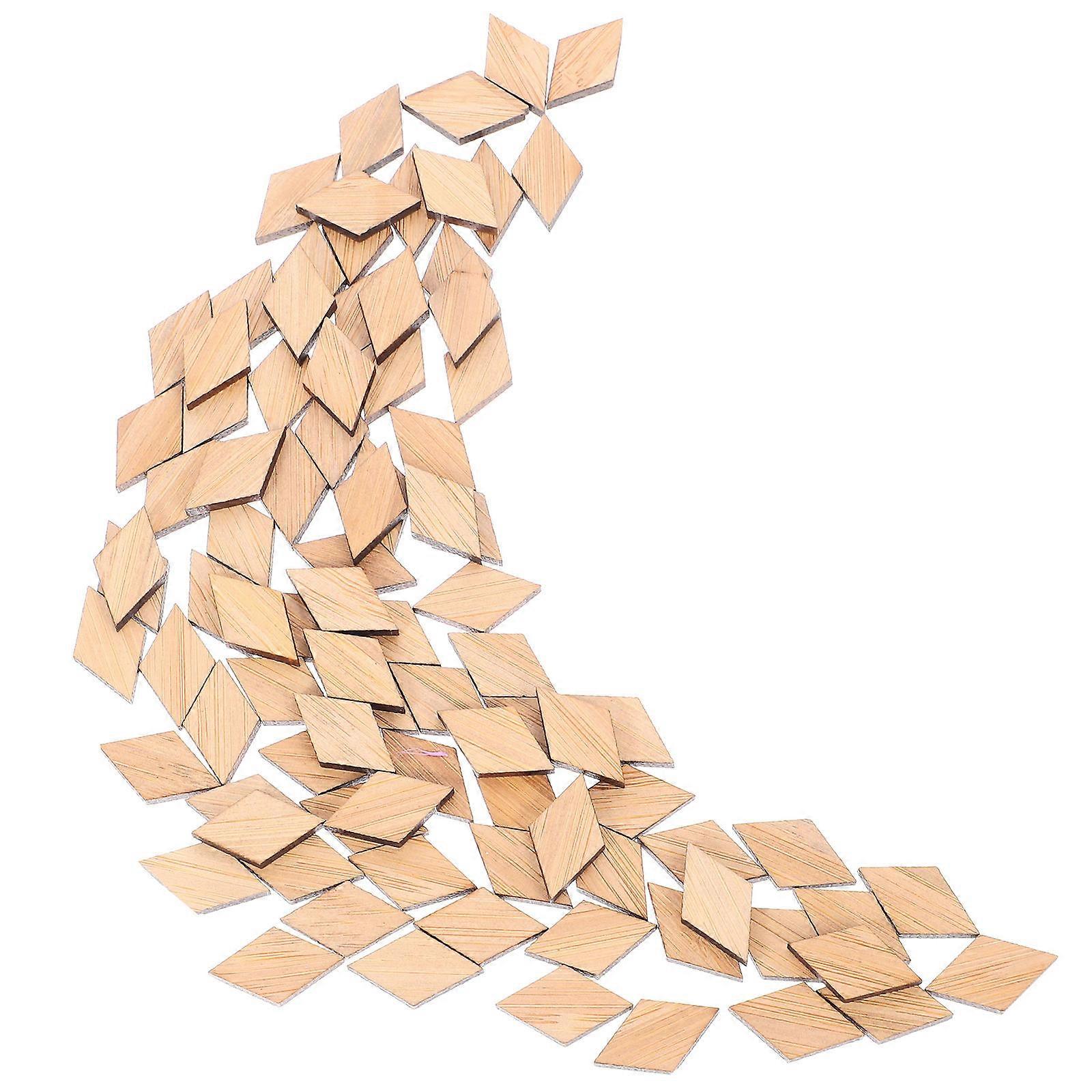 Miniature Flooring for Crafts with Stability and Durability Light Yellow Synthetic Material 72pcs