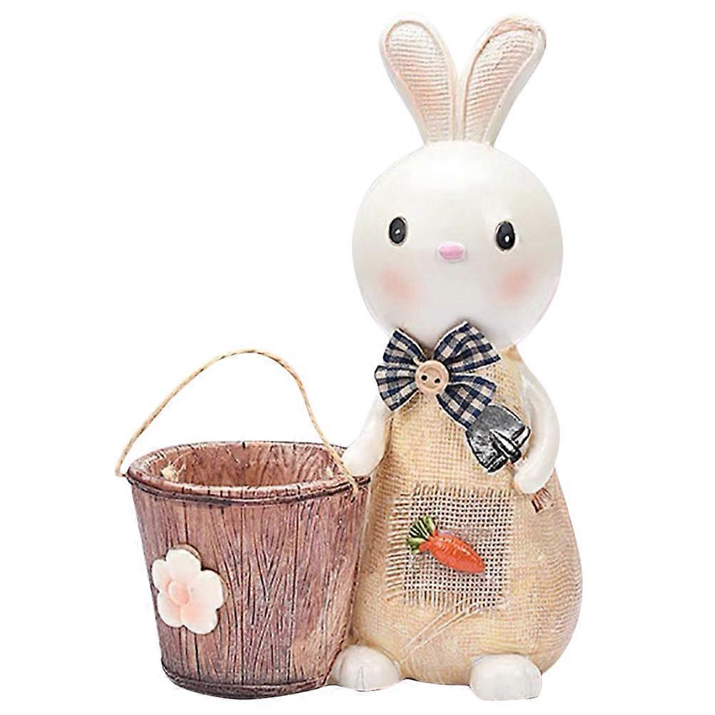 Bunny Shaped Resin Pen Holder for Desk Organizer Multi Color Elegant Design for Storage Use 3.94x2.76x3.15 Inches