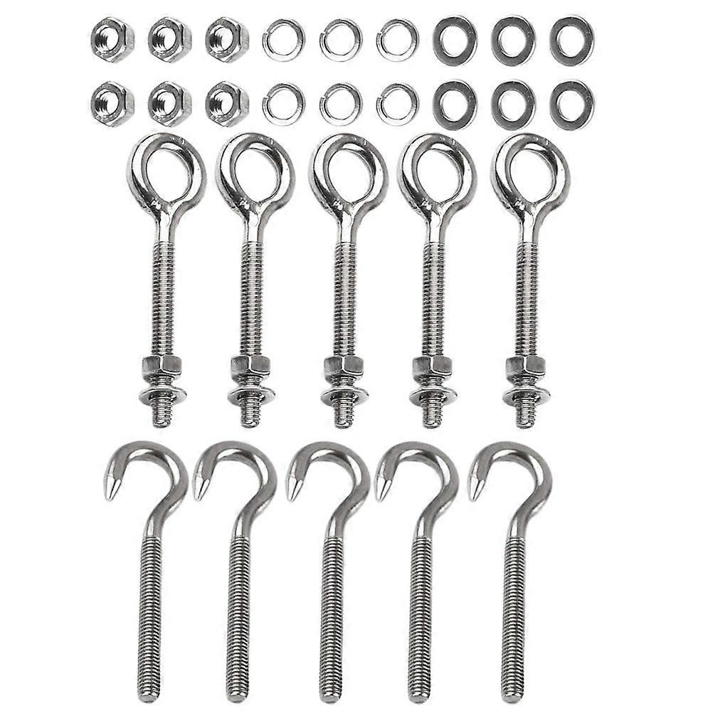 Screw Hooks Heavy Duty Ceiling Hooks For Indoor Use 7.4x2.4cm Corrosion Resistant 10 Sets