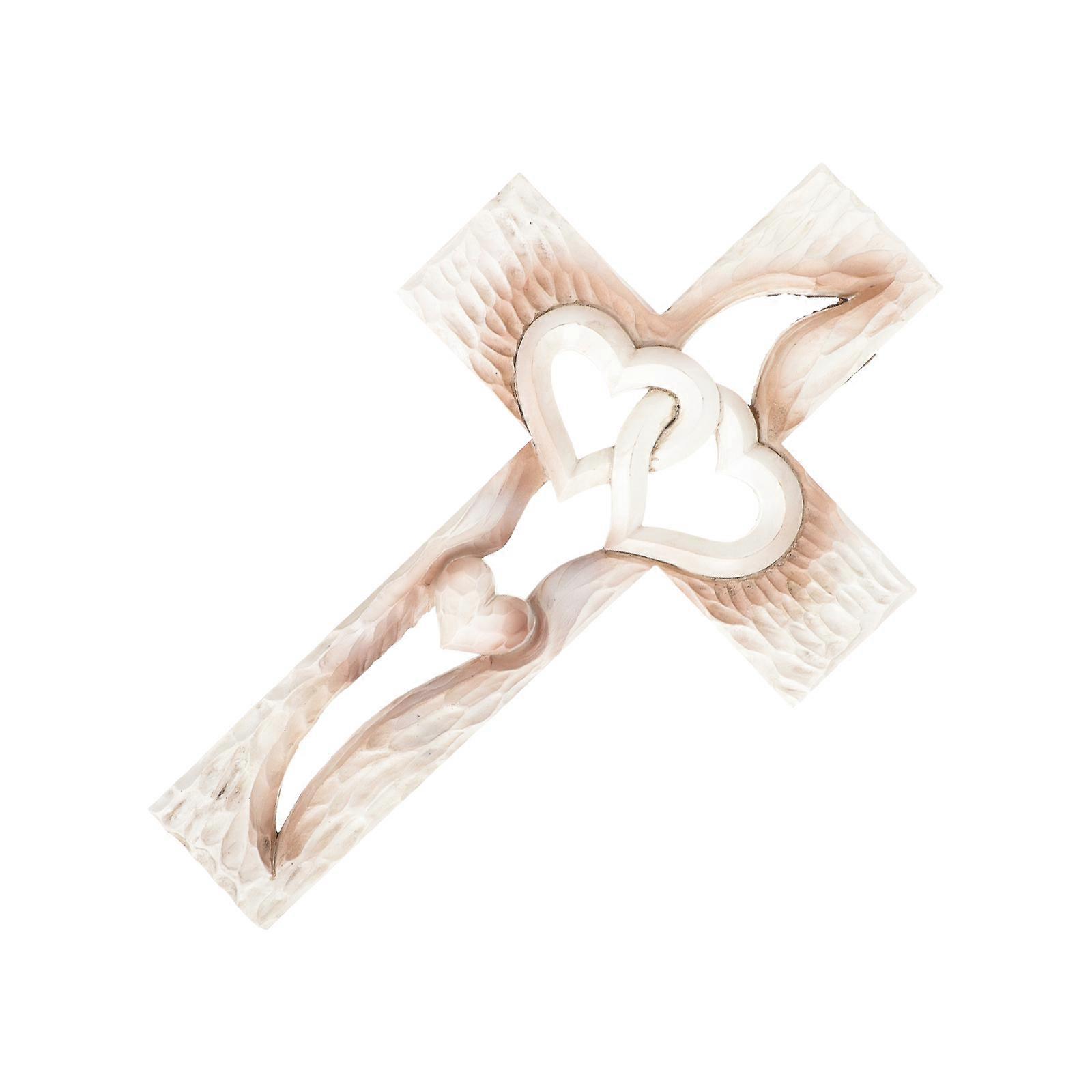 Resin Heart Cross Decoration for Desktop Resin Cross Decoration