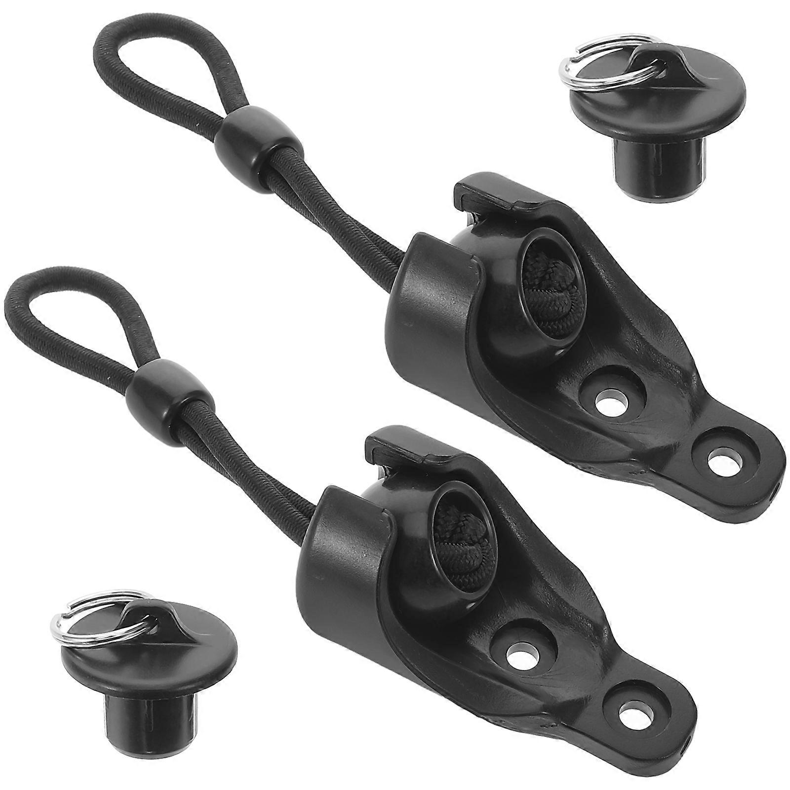 Bungee Cord Accessories Set With End Caps For Roller Shades And Roller Blinds Indoor Or Outdoor Use Black High Durability 1 Set