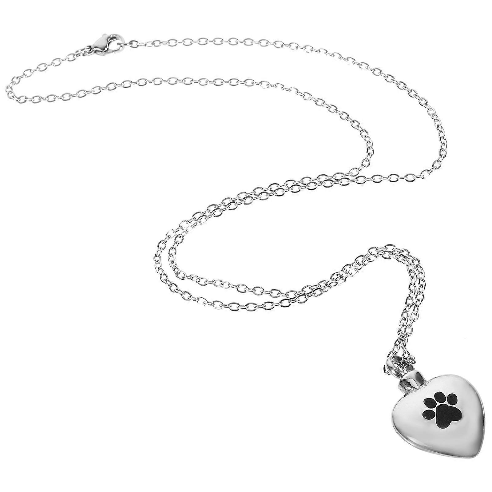 Stainless Steel Silver Heart Pendant Necklace for Storing Ashes with Openable Design and Safe Storage 0.8x1.2 Inches