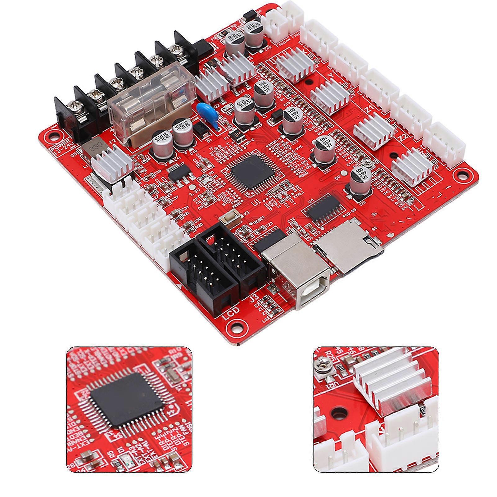 Scheda madre per stampante 3D PWM Modulo scheda madre con uscita a 3 vie per interfaccia USB Anet A8 PLUS 12-24V 