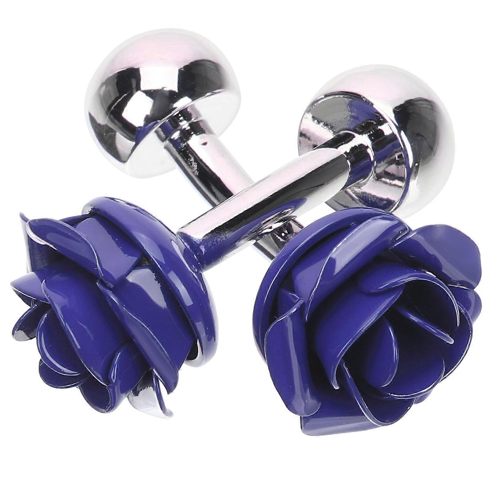 Stylish 2Pcs Rose Cufflinks Decorative Jewelry For Clothing Made From Suitable For Parties