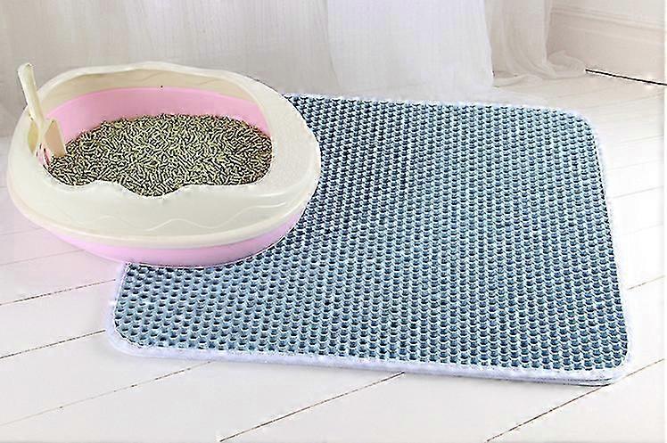 Double Layer Cat Litter Mat Non-Slip Washable Pad for Cats Litter Box, Paw Clean 2025
