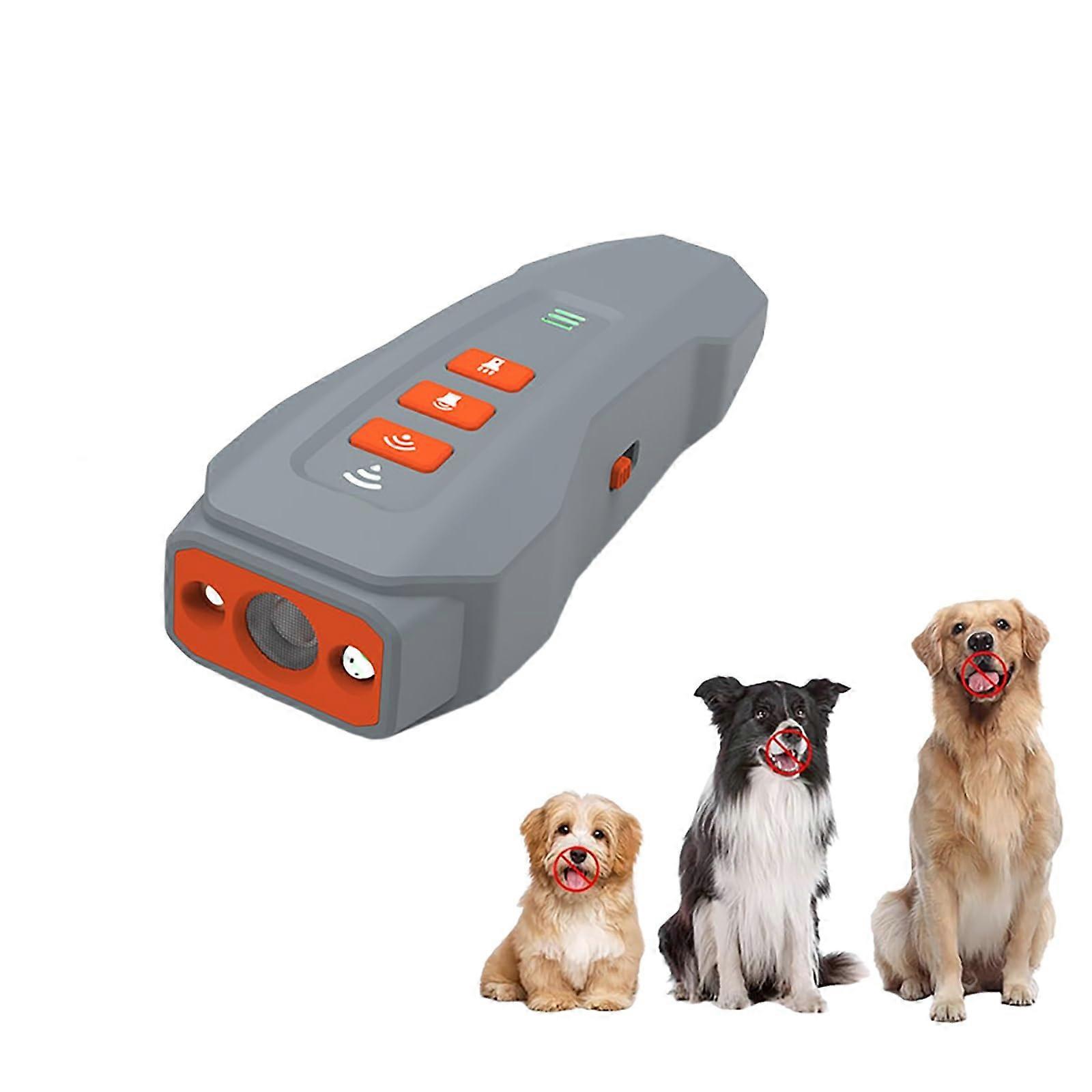 Dog Bark Deterrent Devices,Anti Barking Device for Dogs, AntiBarking Device, 3 Modes LED Light Portable Indoor Outdoor(Grey)