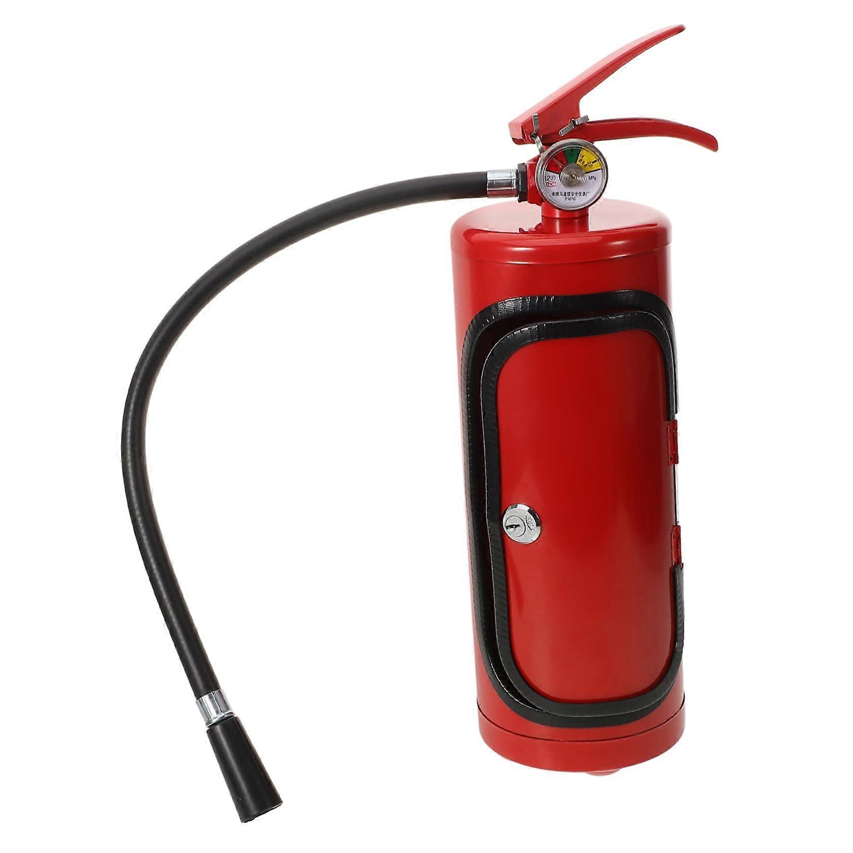 Fire Extinguisher Shaped Wine Storage Box Capacity Plastic Iron Bar Organizer Unique Liquor Holder for Home Whiskey Bottle Display