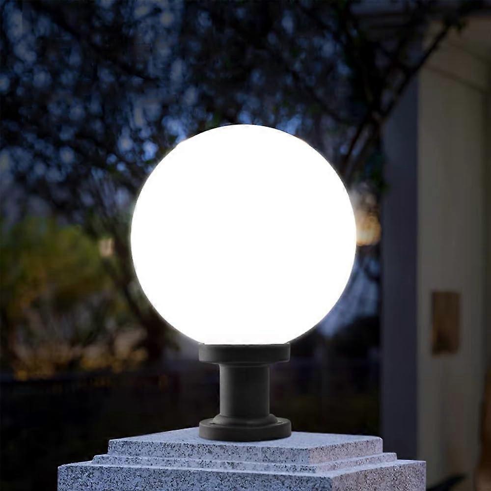 Outdoor Light Floor Lamp, Rustic Retro Style, Black Plastic with Acrylic Panes, Waterproof IP65 for Garden Balcony Path Decoration, 25cm