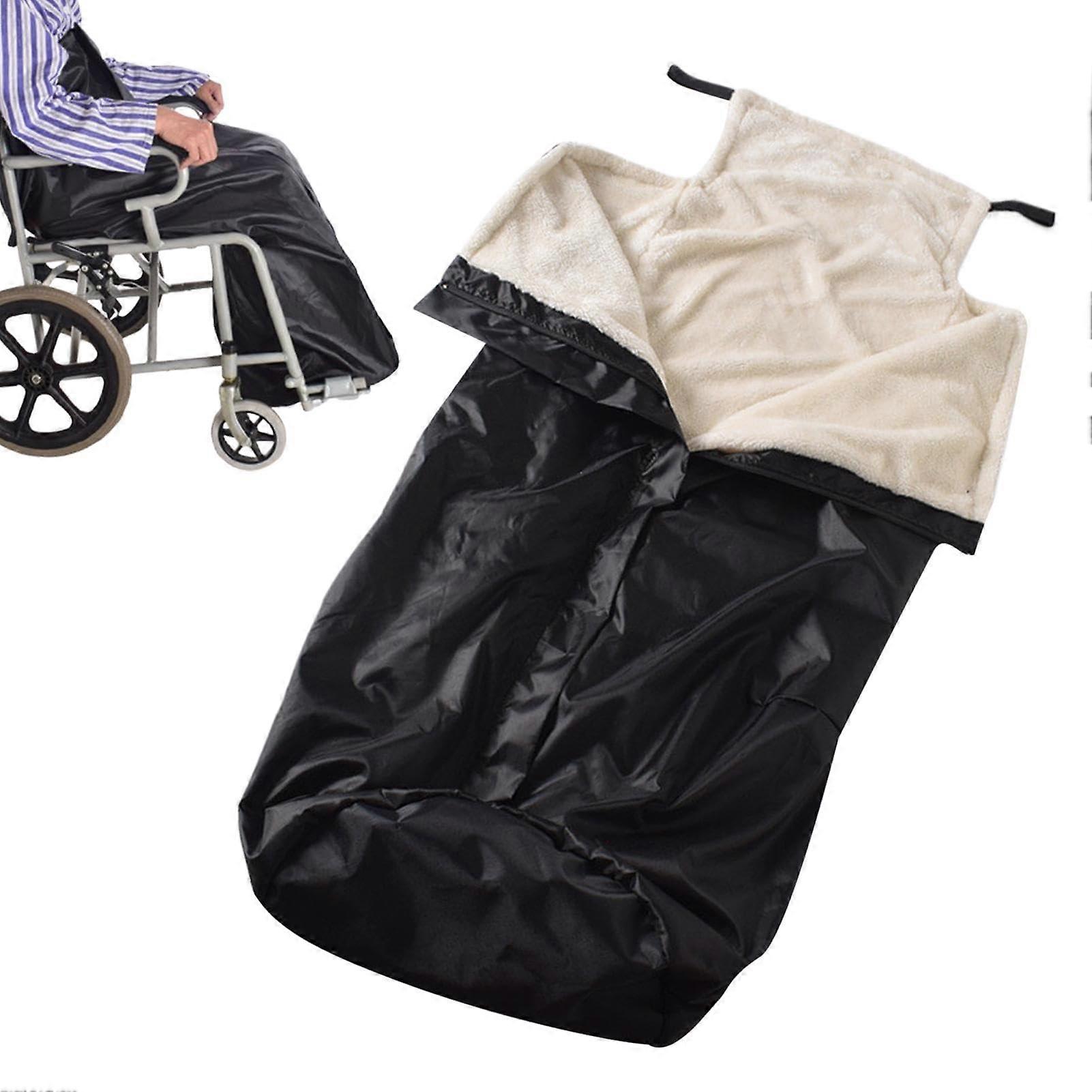 Waterproof Wheelchair Blanket with Soft Fleece Lining for Elderly Leg and Lap Warmth