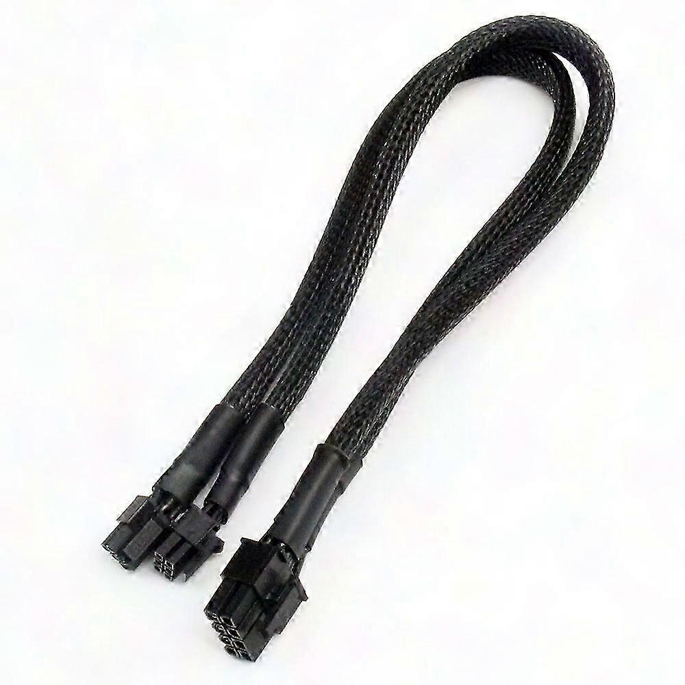 Dual Mini 6 Pin to 8 Pin PCIe GPU Power Adapter Sleeved Cable for Pro Tower & Power G5