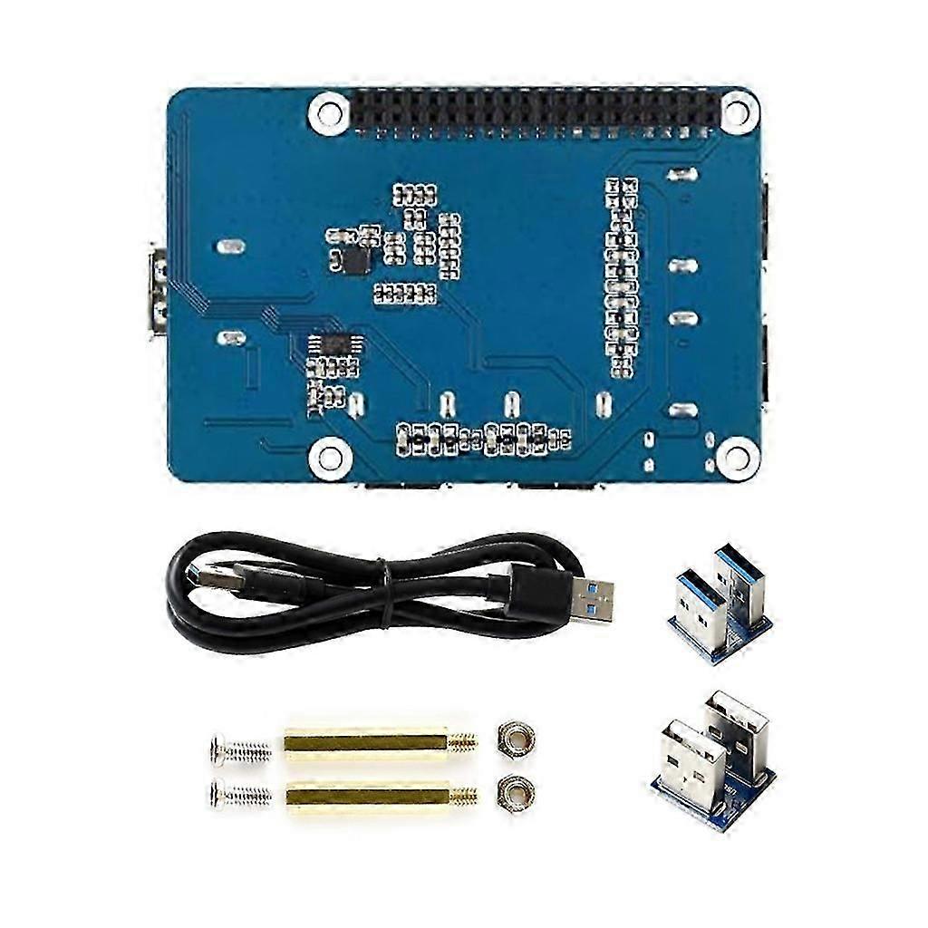 4-Port Stackable USB 3.2 Gen1 Hub HAT for 4B/3B+/3B/2B/Zero