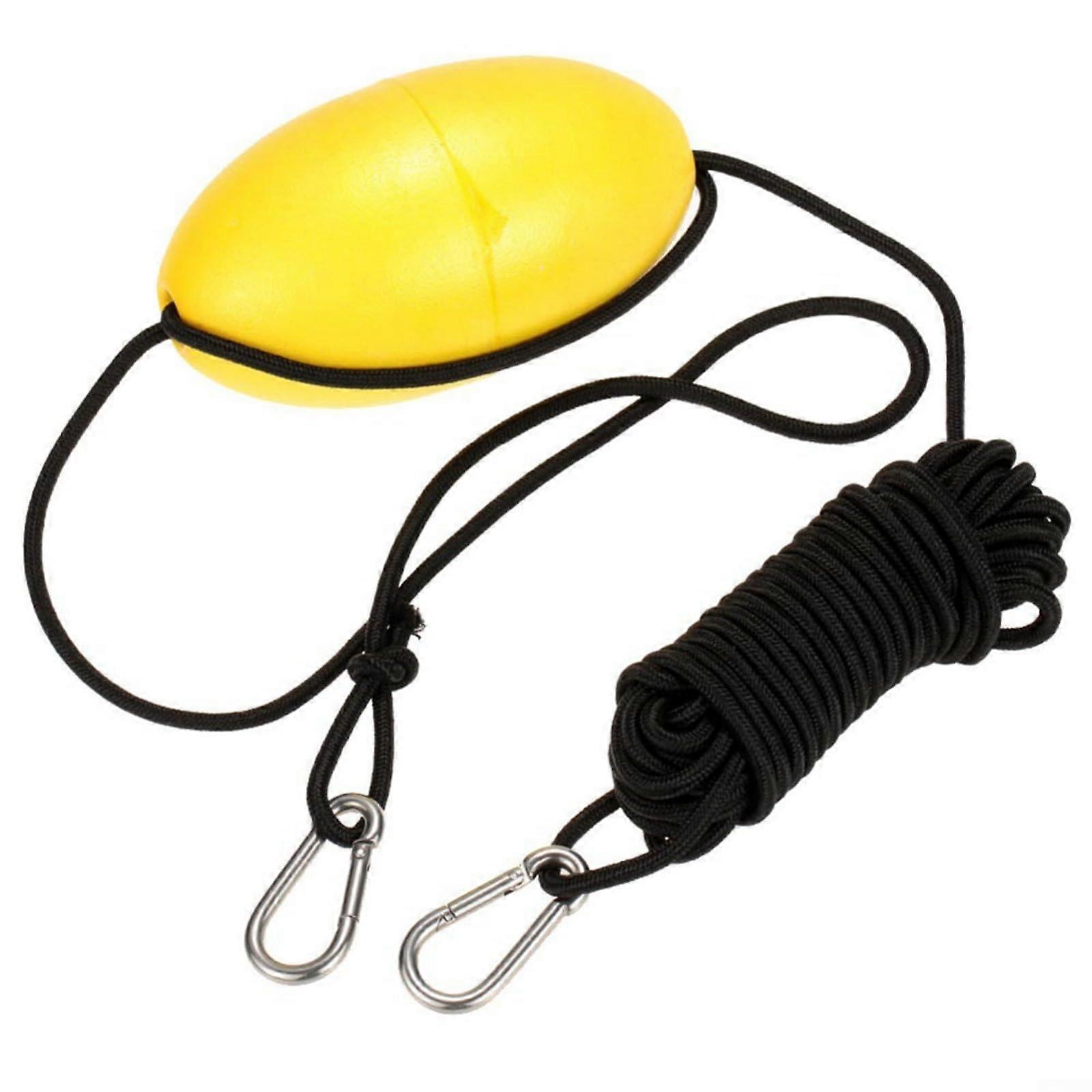 Marine Anchor Buoy Set 9.8M Tear Resistant Line Drift Anchor System For Kayak Boat Ship Sailing PVC Nylon Yellow White