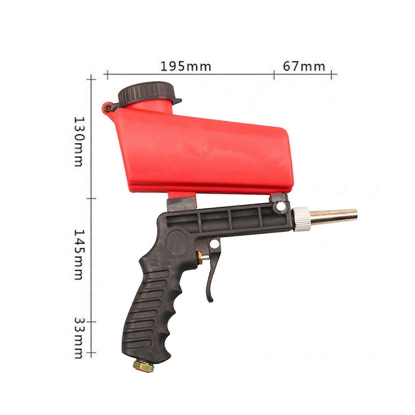 1/4'' 90psi Handheld ABS Air Sandblasting Machine Flow Adjustable Handy Sandblaster Spray Polishing Rust Removal