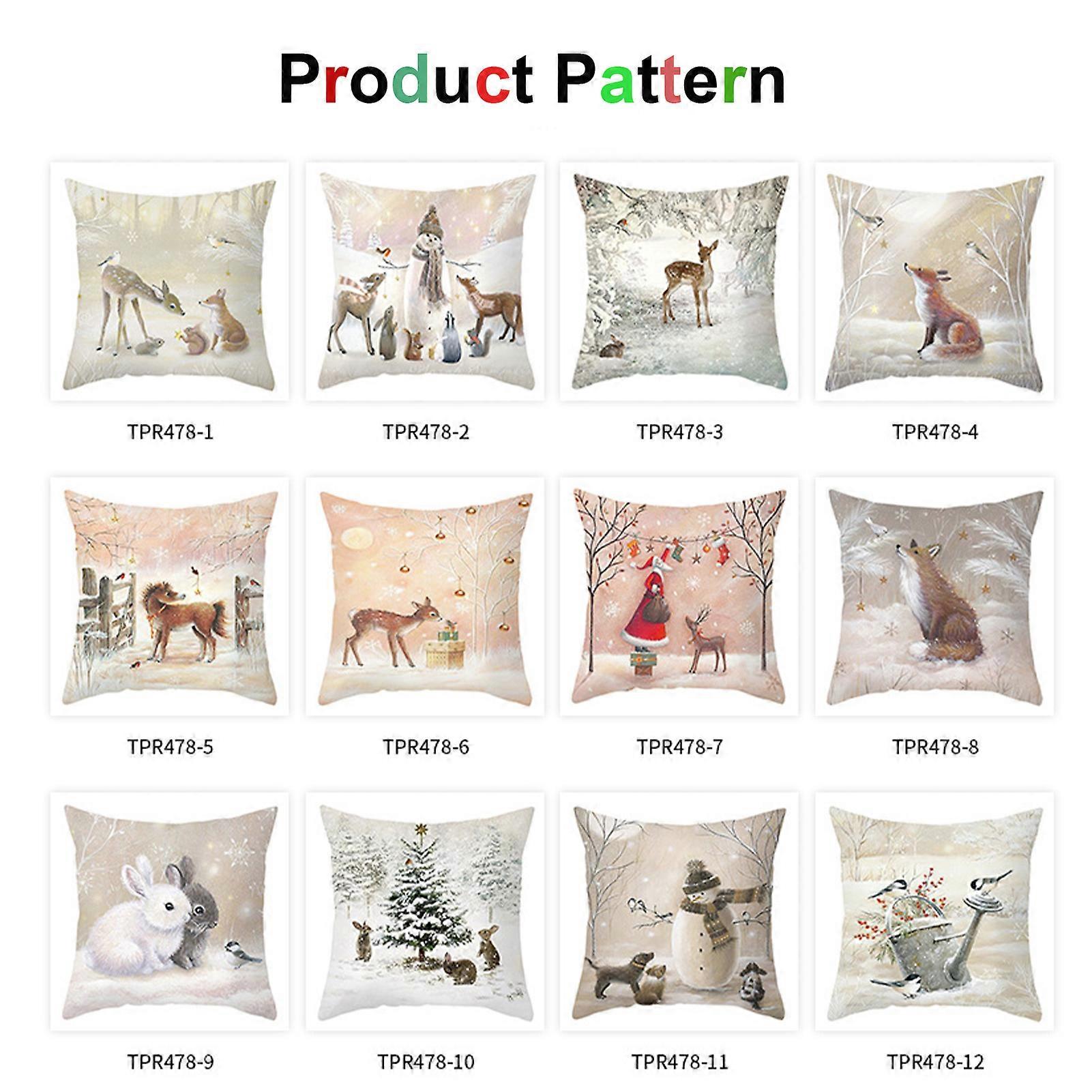 Pudebetræk Julemanden Print Gammel mand Sovesofa Pudebetræk Soveværelse Pudebetræk Glædelig jul 45x45 cm