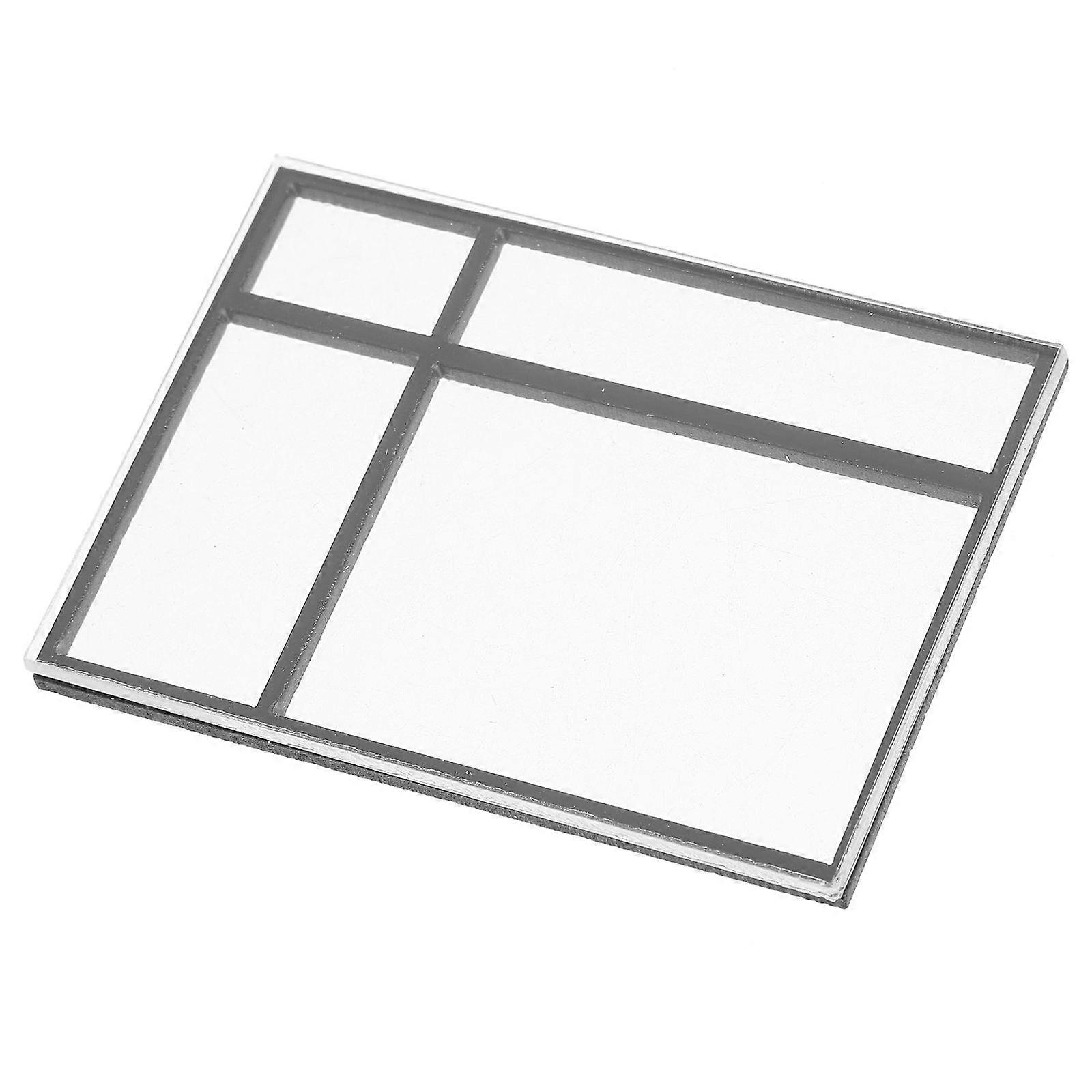 Miniature Dollhouse Window Frame Decor Black Acrylic Realistic Scale for Home DIY Crafting Projects 2pcs