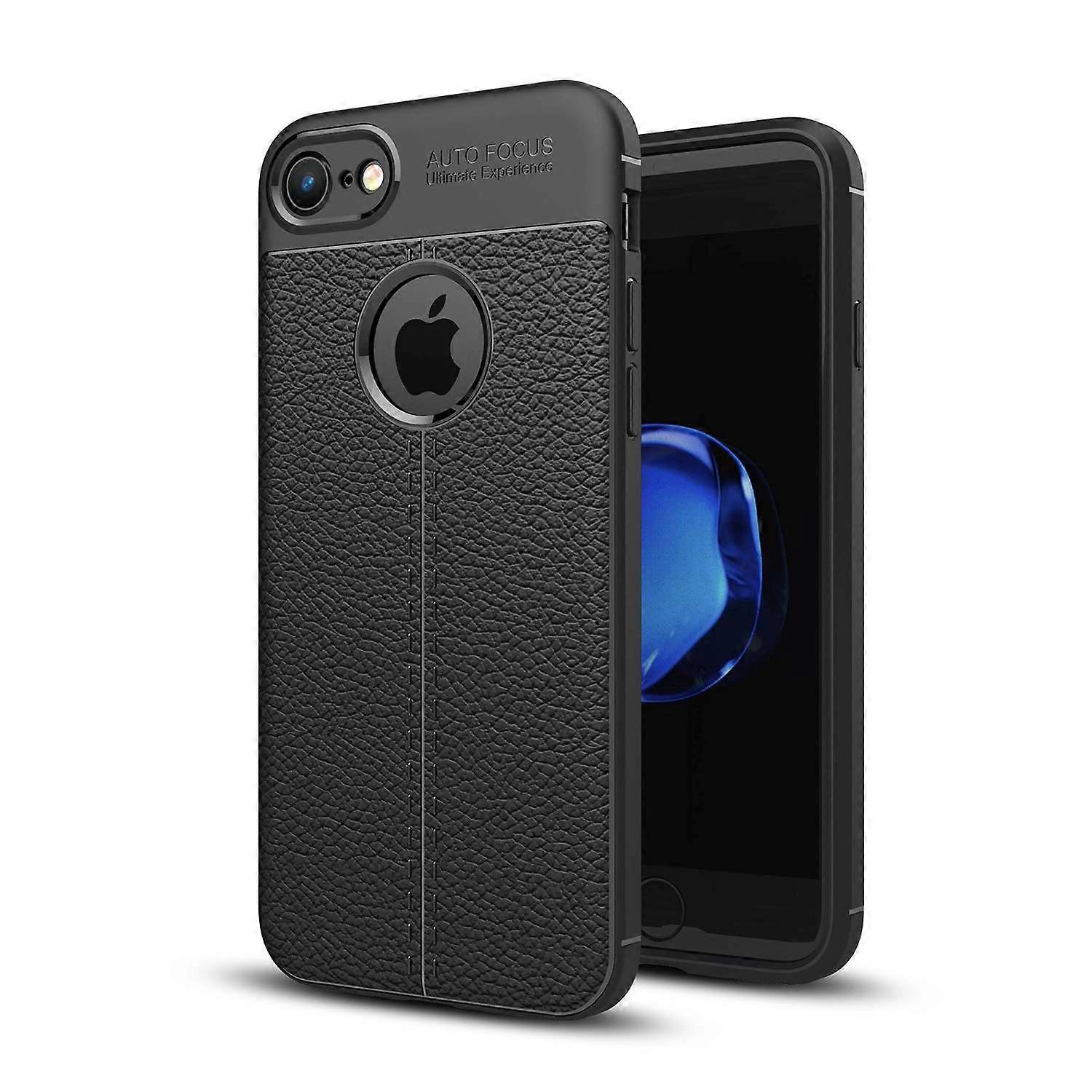 iPhone 7 / 7S / 8 / SE 2020ケースTPU保護ケース-フェイクレザー