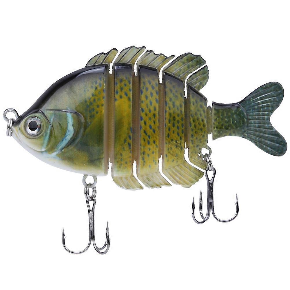 Bionic Multiple Segments Bait Fish Lure Tilapia Shape with Treble Hook Fishing Tackle 8.5cm5#