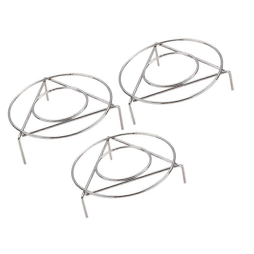 Stainless Steel Steamer Rack Triangle Shape for Home Kitchen 3Pcs Set
