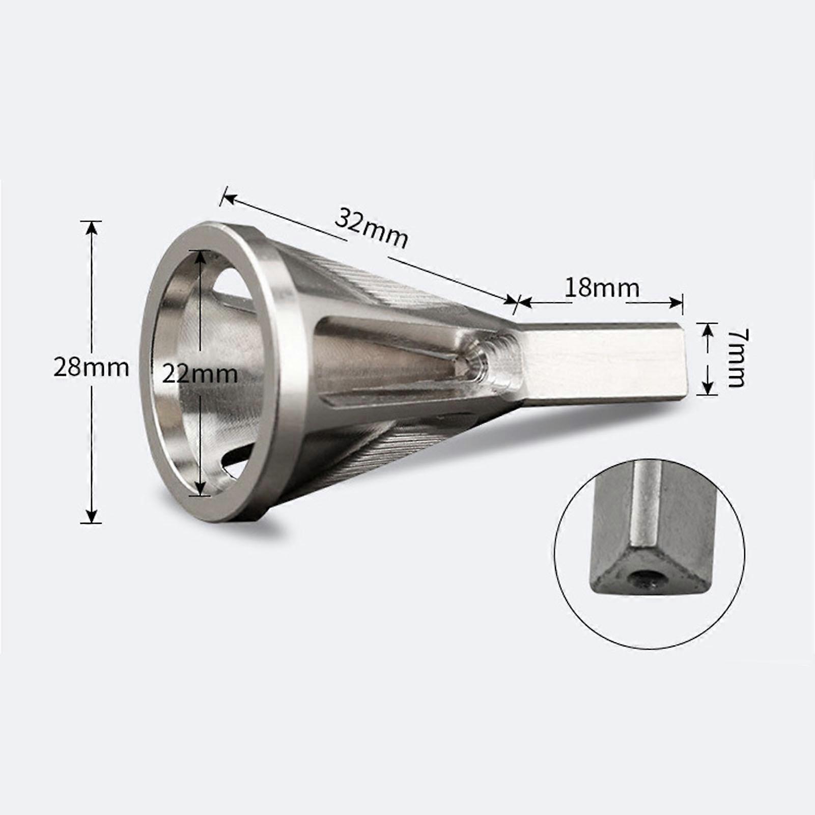 Deburring External Chamfering Tool 28mm Silver 6 Flute Bit