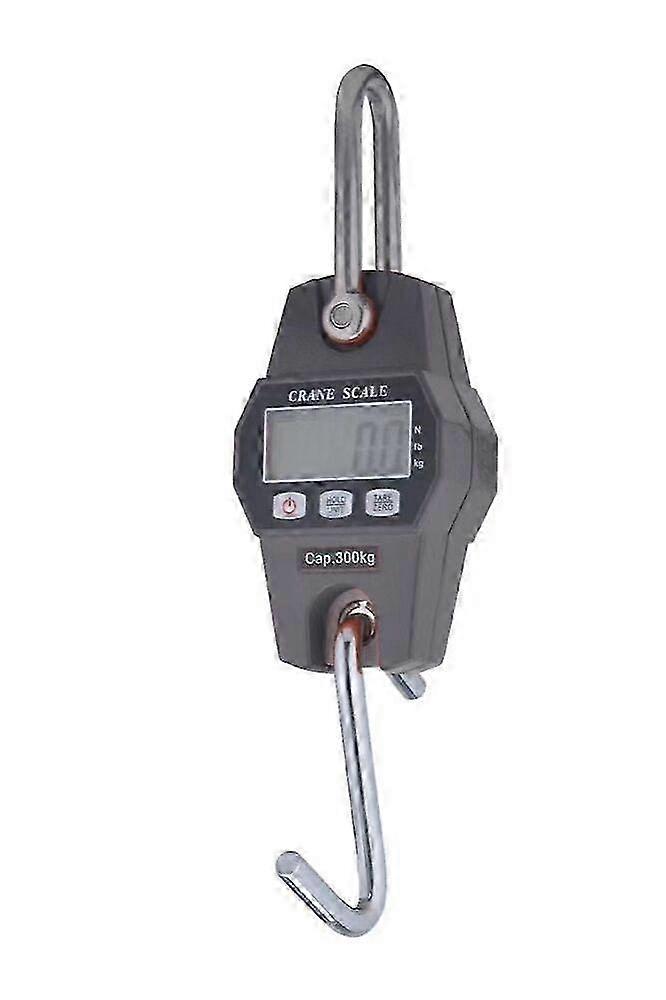 Industrial LCD hook dynamometer, weight 300kg, gray, 19*17.5*5.5cm