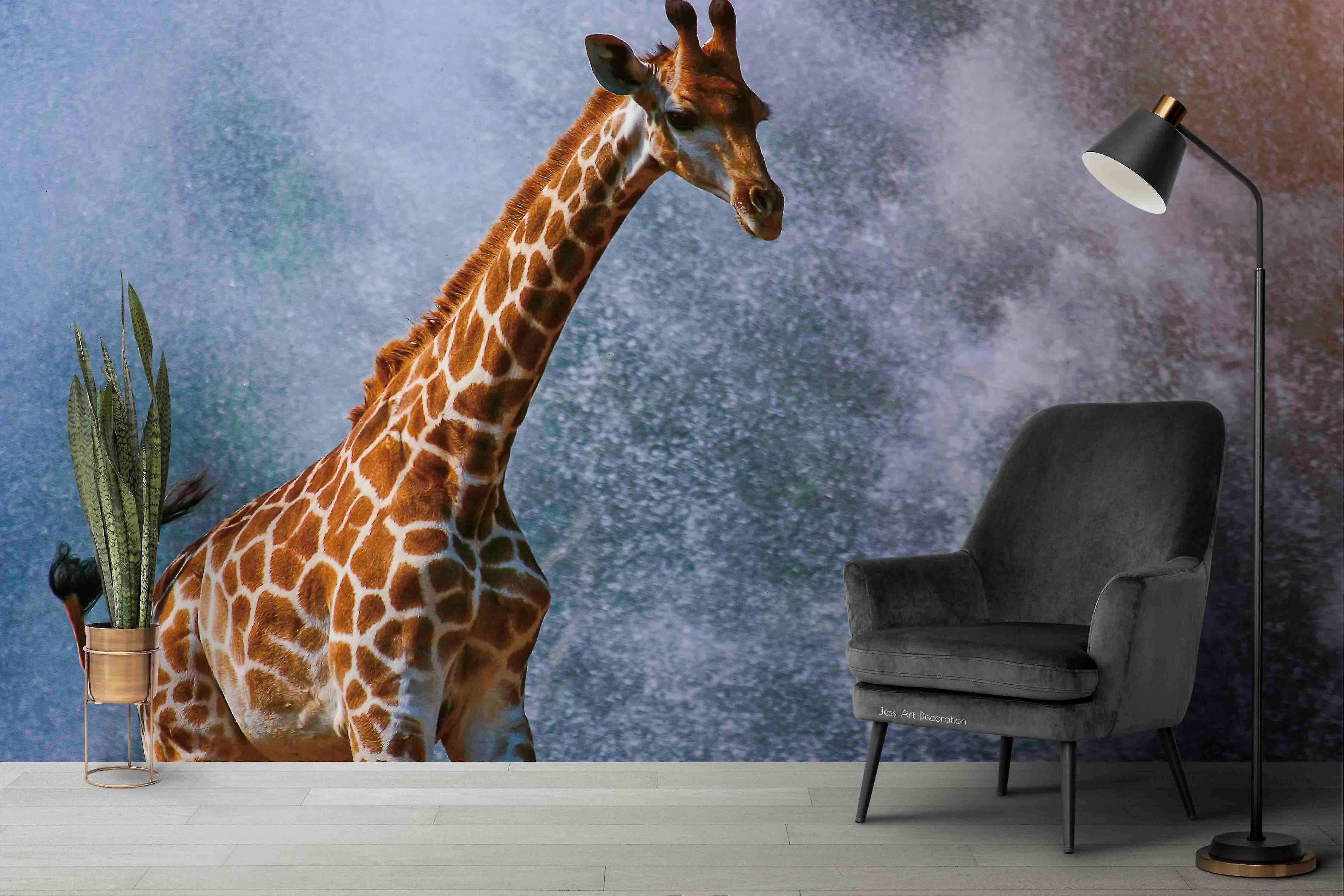 3D Animal Giraffe Pattern Wall Mural Wallpaper Gd 2953