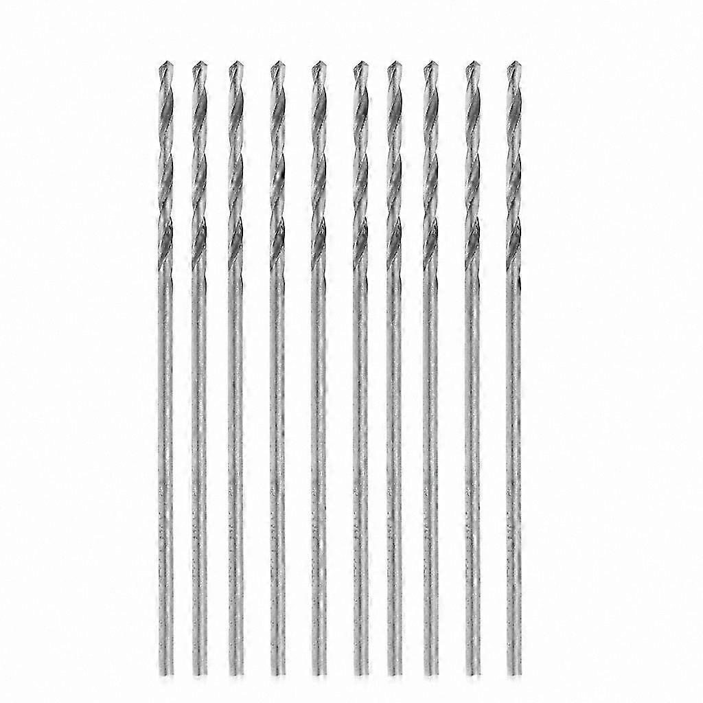 10Pcs Micro HSS Twist Drill Bits 0.8mm Shank for Precision Crafting